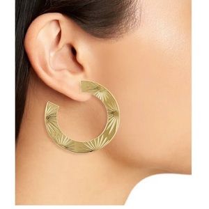 GORJANA 18K Gold Plated Azul Flat Hoop Earrings